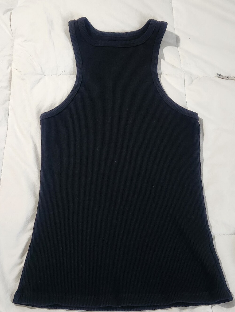 AGOLDE Tank Top Women's Size small? Black Rib Knit Organic Cotton Stretch